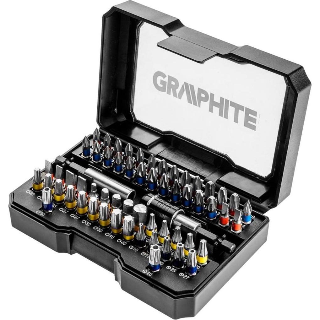 Graphite, Bits, Screwdriver bits, set of 60 pcs. (56H600)