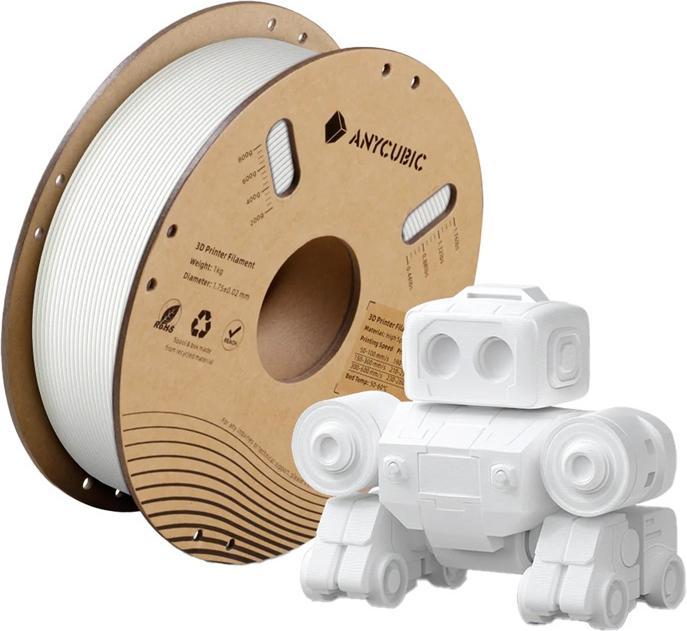 Actual product image Anycubic Filament High Speed PLA 1 KG (Biały) (PLA, 1.75 mm, 1000 g)