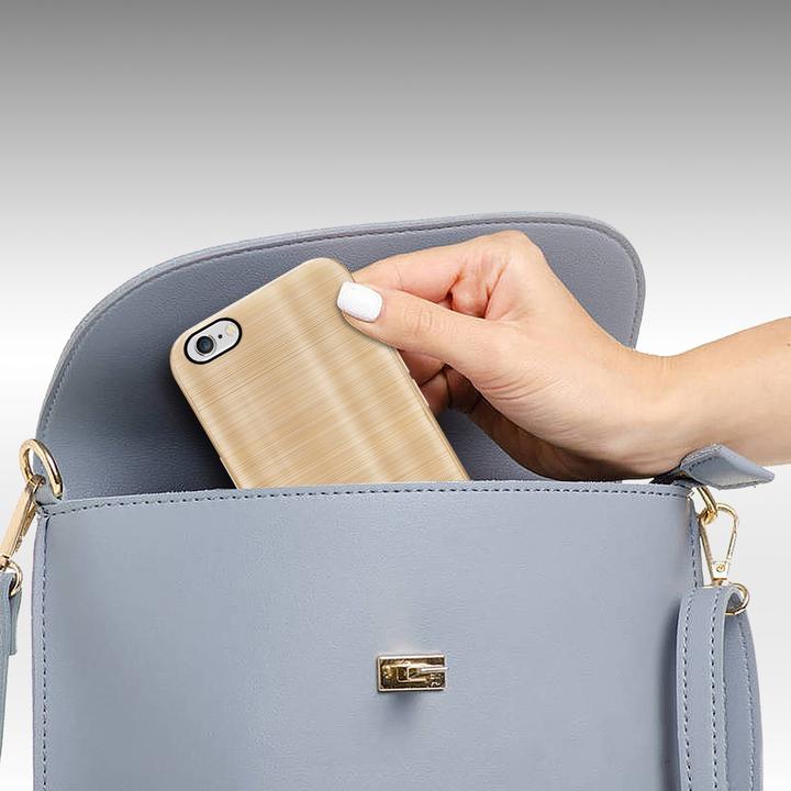Actual product image Cadorabo Case for Apple iPhone 6 / 6S in TPU Brushed Camera Protection LM160 Style (Apple iPhone 6)