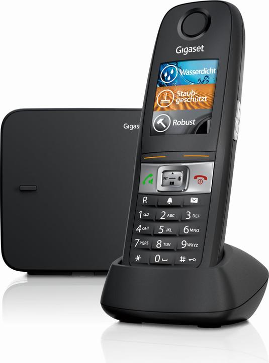 Image du produit Gigaset E630 noir certifié IP65 Alarme vibratoire Fonction mains libres