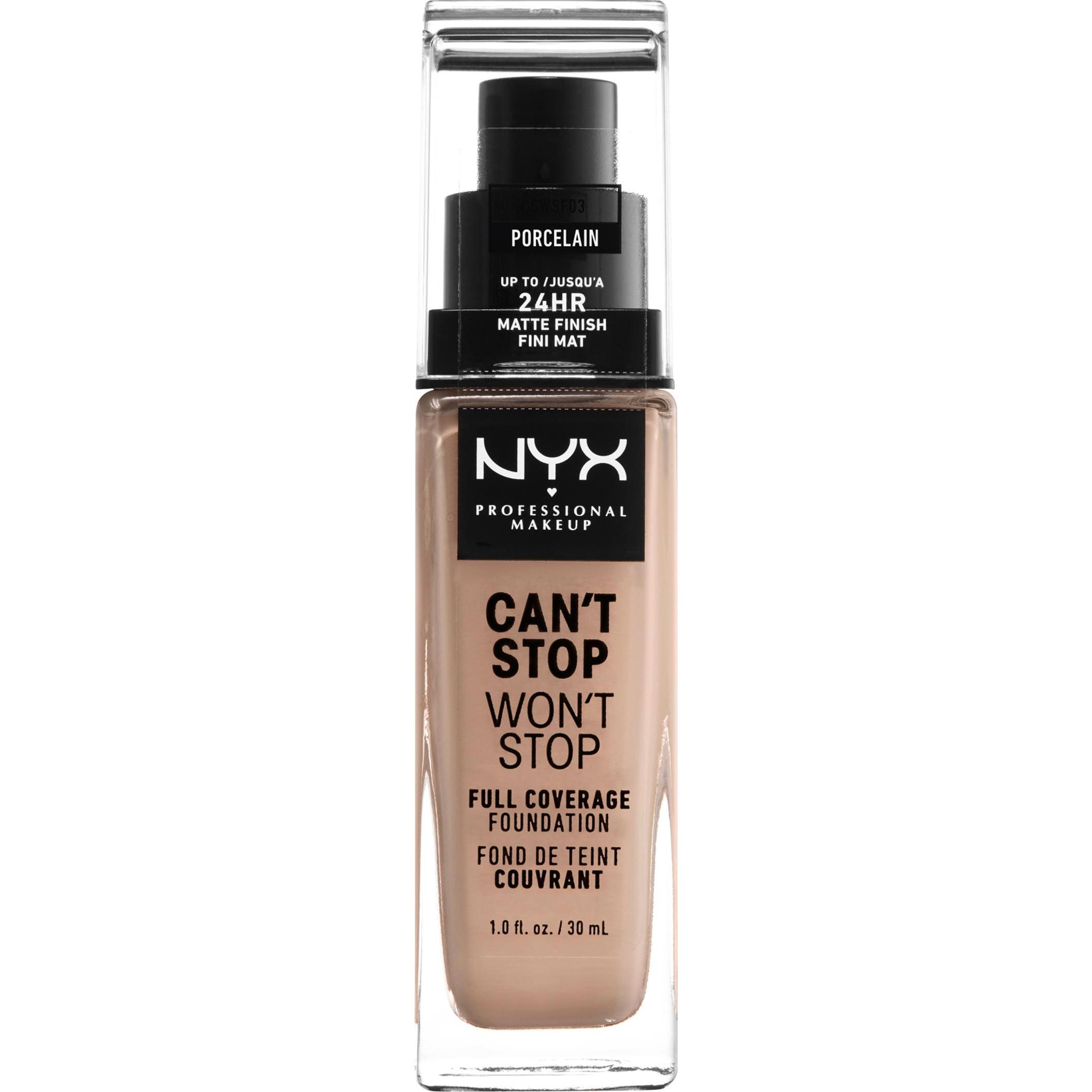 NYX Professional Make-Up, Foundation, Can't Stop Won't Stop (3 Porcelain)