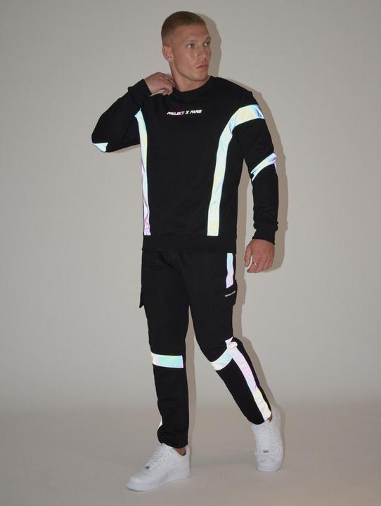 Actual product image Project X Paris round neck weathirt with reflective panel project x pari (S)