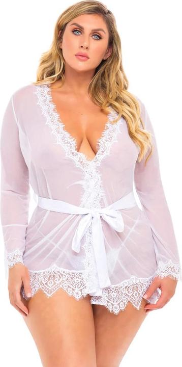 Produktbild OhLaLa Cheri Curvy Sheer Shortie Robe "Provence" (3XL, 4XL)