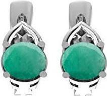 Produktbild Beneto Exclusive - Silver earrings with emeralds SMAAGUC1950 (L)