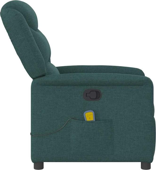 Image du produit vidaXL Fauteuil de massage Vert foncé Tissu Massage Fauteuil TV