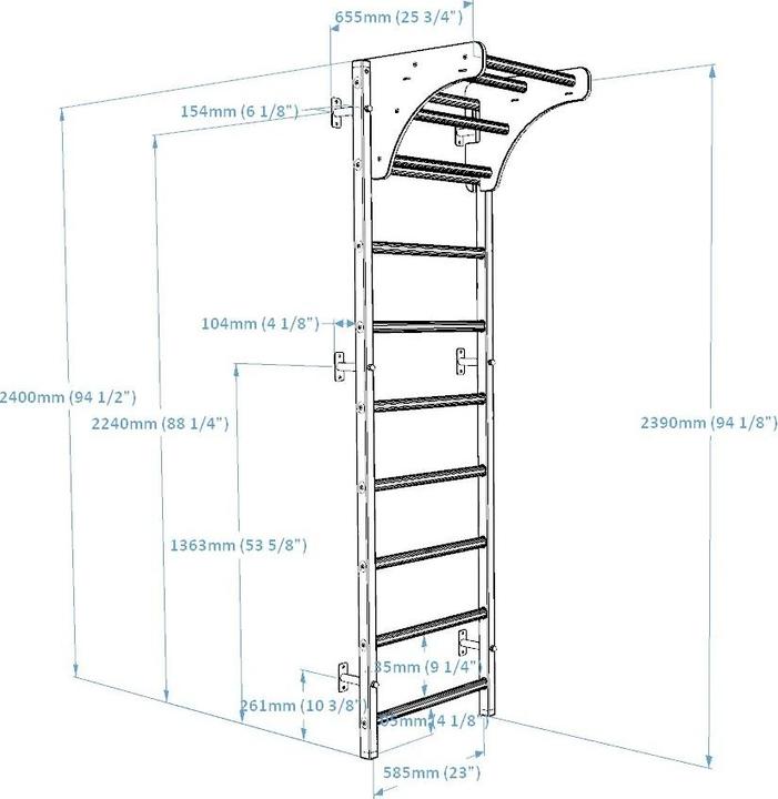 Immagine prodotto BenchK Barre a muro 711W