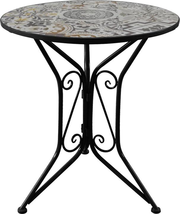 Produktbild HTI-Living Gartentisch Metall Schwarz Algier (55 x 68 cm)