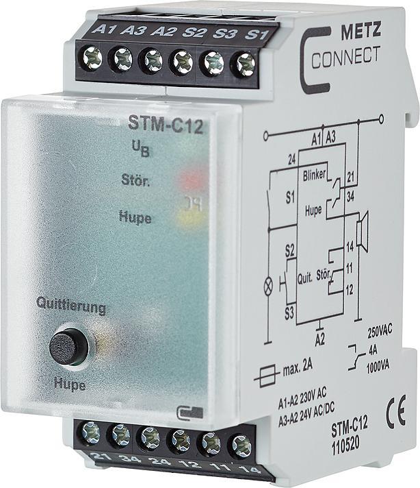 Metz Connect STM-C12 - Weiss - 0 - 55 °C - 250 V - 35 x 60 x 69,3 mm - 70 g
