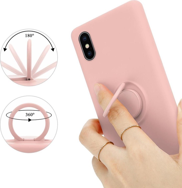 Actual product image Cadorabo TPU Liquid Ring Silicone Case Cover (Apple iPhone X)