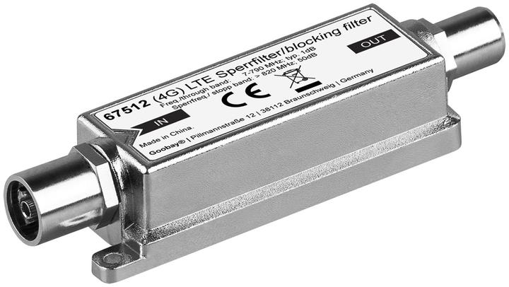 Produktbild Goobay LTE/4G Sperrfilter Koax-Stecker - Koax-Buchse (Verstärker)