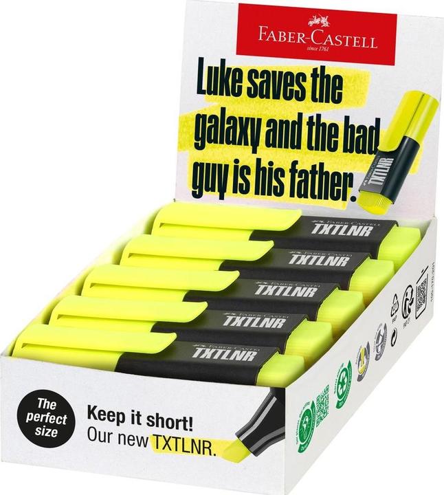Productafbeelding Faber-Castell Textmarker TXTLNR SF gelb 10 Stück (Geel, 2 mm, 1 x)