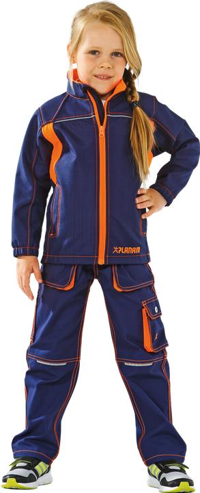 Actual product image Planam Softshell jacket junior navy/orange 110/116 (110)