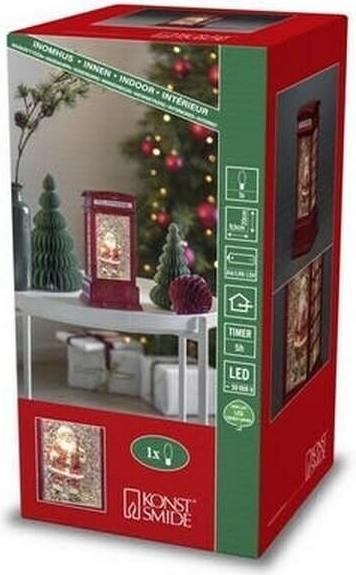 Produktbild Konstsmide Wasserlaterne klein, Telefonzelle mit sprechendem Weihnachtsmann