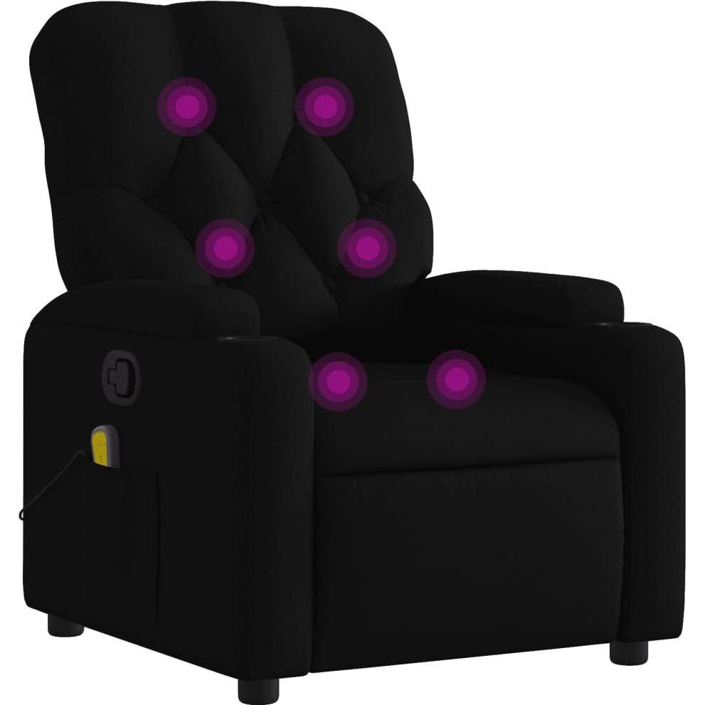 Thumbnail - VidaXL, Massageliege + Massagesessel, Massagesessel Schwarz Stoff,Farbe: Schwarz,Material: Stoff