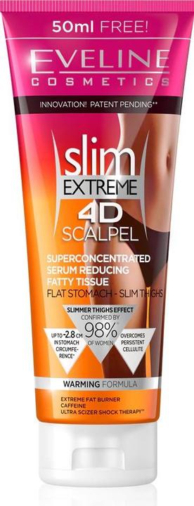 Productafbeelding Eveline Slank Extreem 4D Scalpel Super Gericht Serum Verminderd Door Vetvorming Verwarmend 250Ml (250 ml)