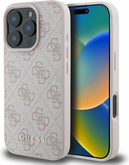 Guess GUHCP16XG4GFPI iPhone 16 Pro Max różowy/pink HC PU 4G Classic (Apple iPhone 16 Pro Max)