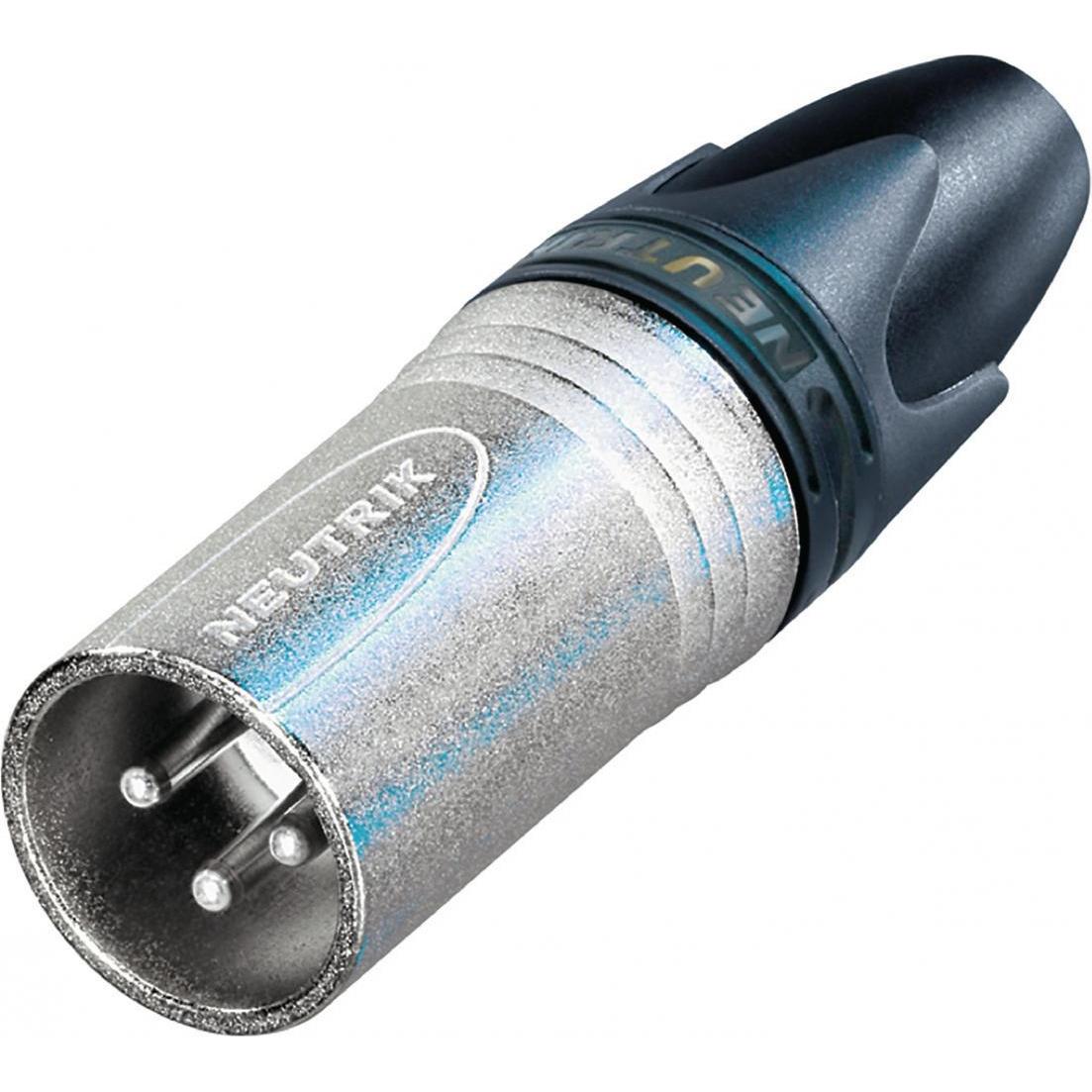 Neutrik NC3MXX XLR-Stecker 3-pol, Audio Stecker, Silber