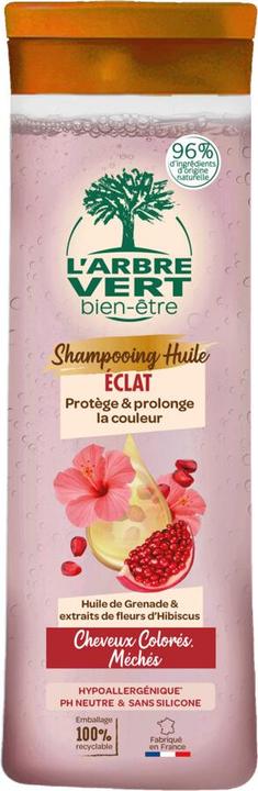 Immagine prodotto L'arbre vert Eco Shampoo con olio di melograno ed estratti di ibisco (250 ml, Shampoo liquido)