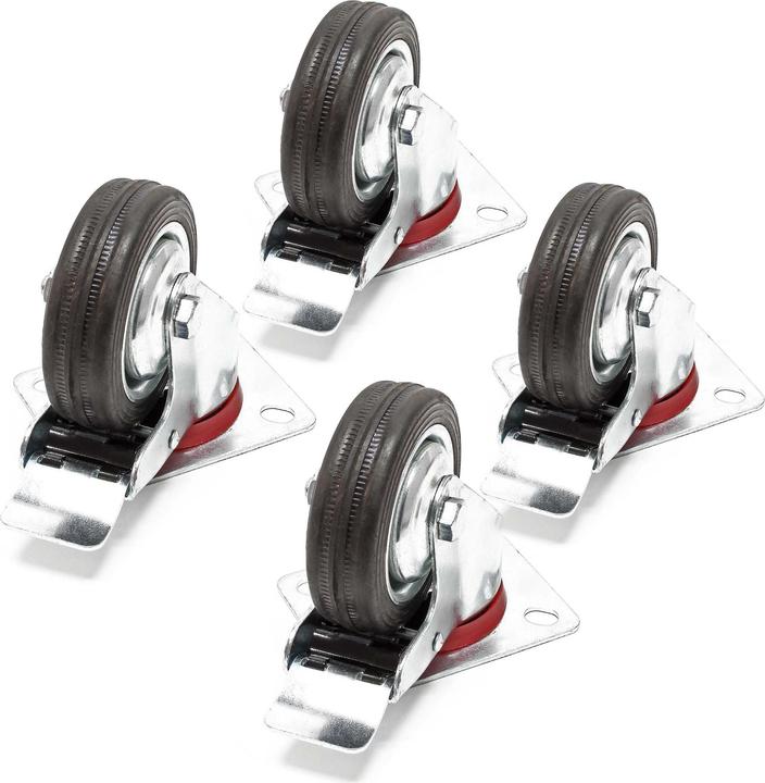 Produktbild Wiltec Doppelstopp-Lenkrolle Set
