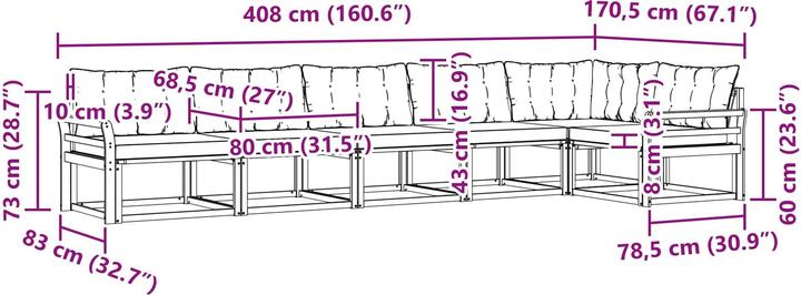 Produktbild vidaXL Outdoor-Sofa