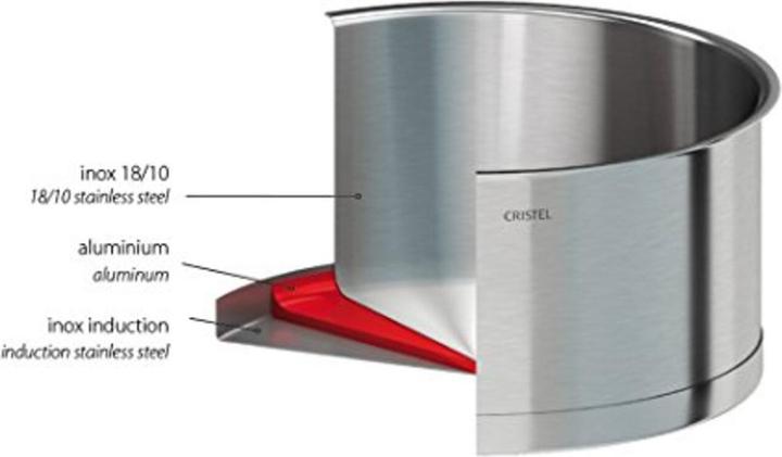 Actual product image Cristel Strate Amovible casserole non-stick Ø22cm (Casserole + Stewpot, Aluminium, Stainless steel, 22 x 7 cm)