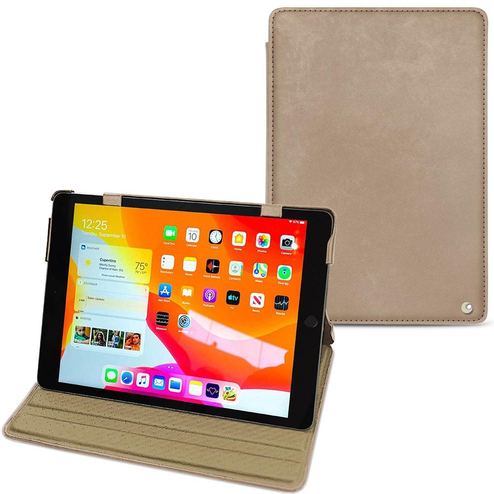 Noreve Lederschutzhülle horizontal (iPad 10.2 2019), Tablet Hülle, Beige