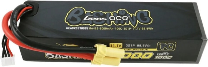 Immagine prodotto Gens Ace Batteria RC LiPo 100C Bashing (11.10 V, 8000 mAh)