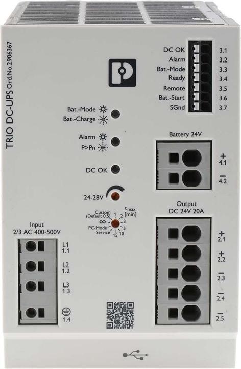 Immagine prodotto Phoenix Contact TRIO-UPS-2G/3AC/24DC/20 (480 W, Standby UPS)
