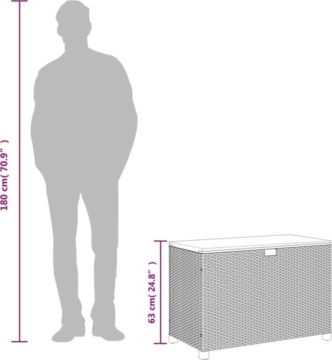 Actual product image vidaXL Garten-Auflagenbox