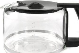 Krups Glass jug with lid black