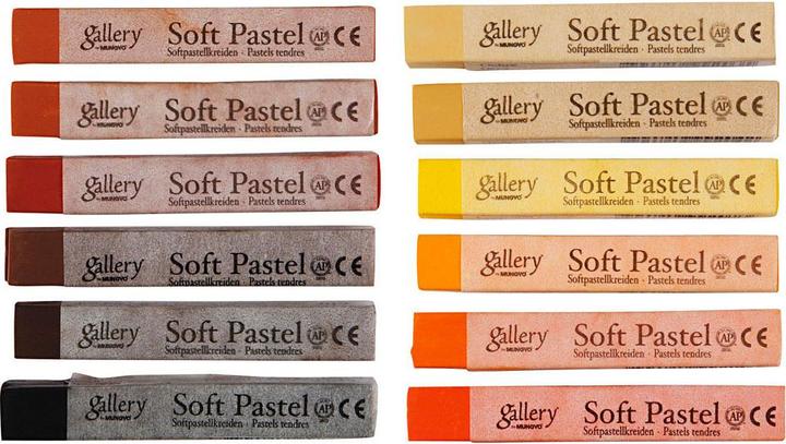 Actual product image Creativ Company Gallery - Artists' Pastels, Premium Set (Shades of brown, 12 x)