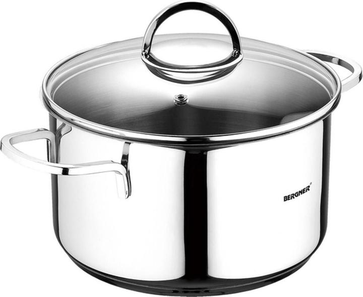 Productafbeelding Bergner Topfset Classic Silberfarben 6 Stücke (Steelpan, Roestvrij staal, 16 x 9.50 cm)