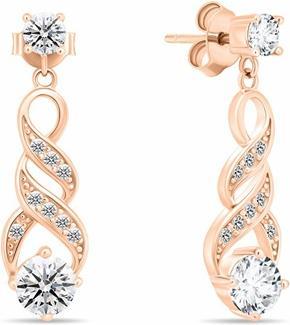 Image du produit Brilio Silver - Boucles d'oreilles plaquées or avec zircons clairs EA571Y