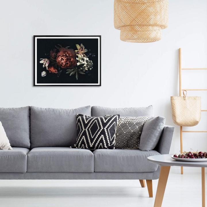 Image du produit Trenddeko Bouquet de fleurs rouge (100 x 80 cm)