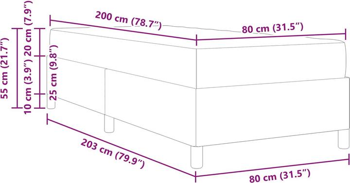 Produktbild vidaXL Boxspringbett (80 x 200 cm)