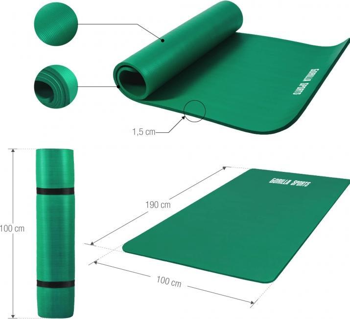 Produktbild Gorilla Sports Yogamatte (15 mm)