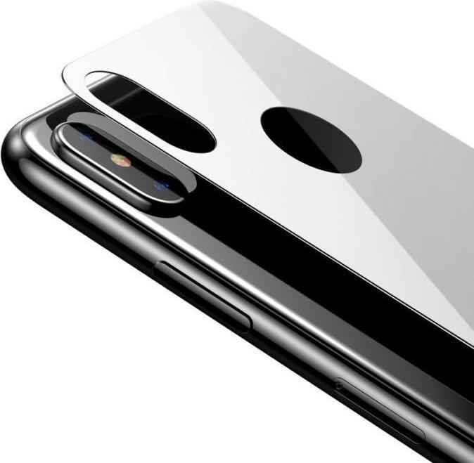 Produktbild Baseus iPhone Xs Max 03 mm Full coverage curved TGlass rear ProtectorWeiss (1 Stück, Apple iPhone XS Max)