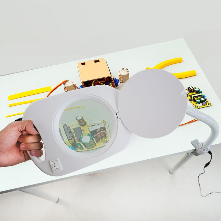 Actual product image Casativo LED magnifying lamp, 5x magnification & articulated arm