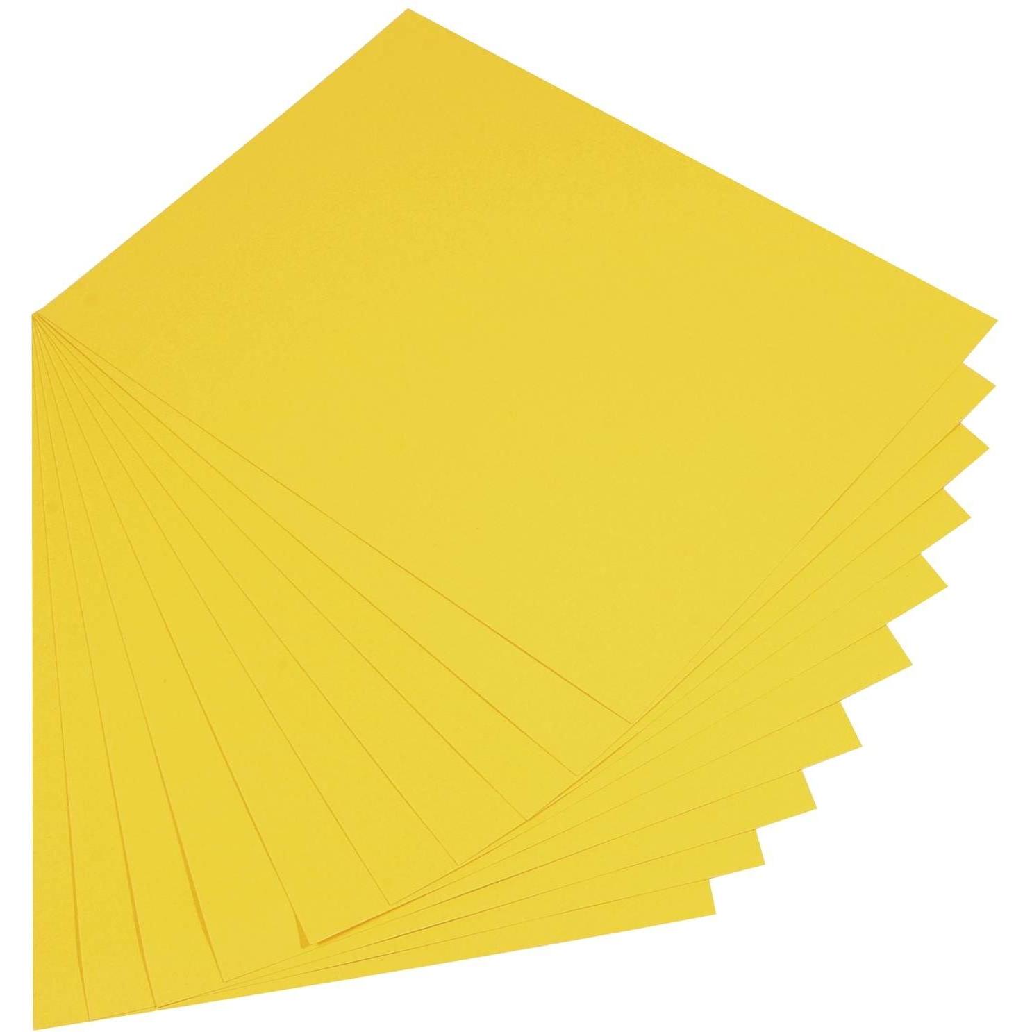 Folia, Bastelpapier, Tonpapier, (B)500 x (H)700 mm, 130 g/qm, bananengelb (130 g/m², 1 x)