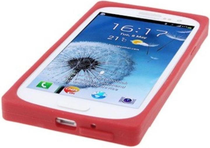 Produktbild König Design Silikon Hülle Kassette für Handy Samsung I9300 Galaxy S3 Rot (Samsung Galaxy S3 Neo, Samsung Galaxy S3)