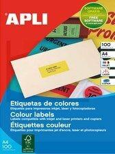 Actual product image Apli Address labels, 210 x 297 mm, neon orange