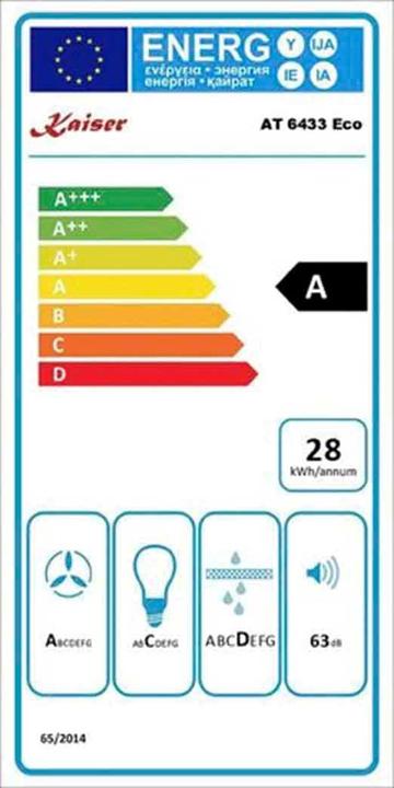 Energie-Label Kaiser AT 6433 Eco (Wandhaube)