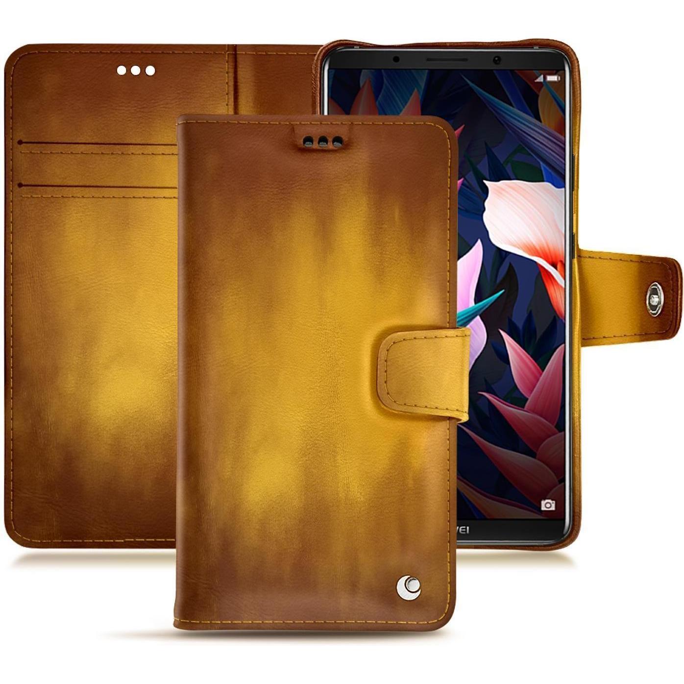 Noreve Lederschutzhülle Wallet (Huawei Mate 10 Pro), Smartphone Hülle, Gold