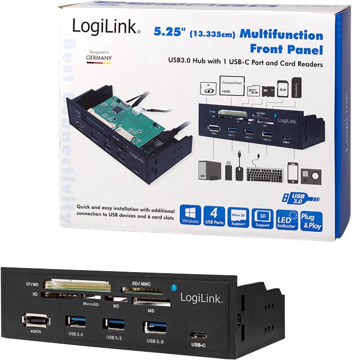 Produktbild LogiLink Multifunktions-Panel (SATA)