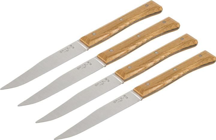 Actual product image Opinel Facette ash, smooth, Box of 4 (4 Piece, Knife)