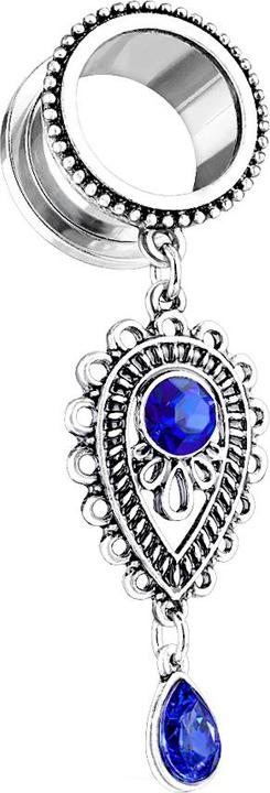 Immagine prodotto Star Piercing Ciondolo a goccia a tunnel di carne con cristallo (Ottone, Acciaio chirurgico 316L)