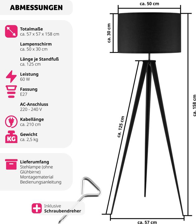 Actual product image tectake Lunaris (E27)