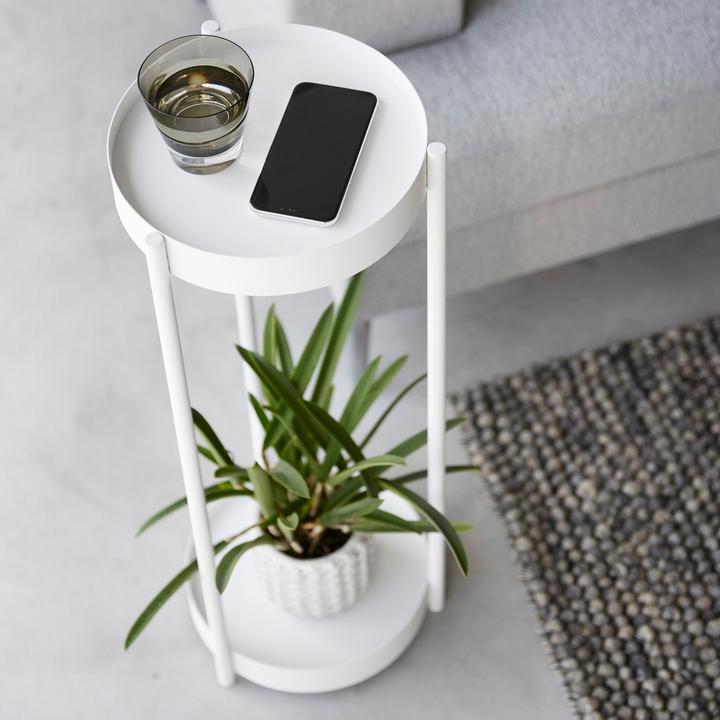 Actual product image Yamazaki 2-tier plant stand with castors TOWER