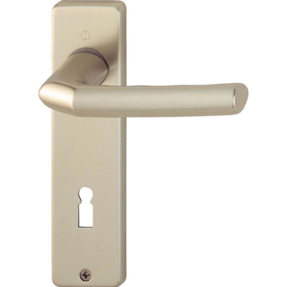 Hoppe, Türgriff + Fenstergriff, Kurzschildgarnitur Birmingham 1117/202KP/AP Aluminium F2 OB eckig Drückergarnitur (Türgr...