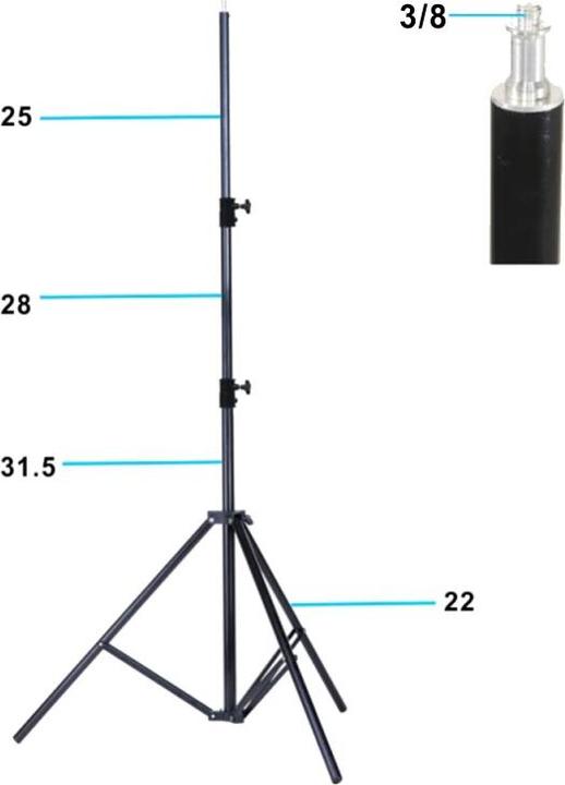 Immagine prodotto Falcon stativo luminoso I-2601 (260 cm, 6.50 kg)
